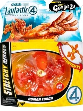 NIP | Marvel Fantastic 4 First Steps Human Torch Stretchy Hero Goo Jit Zu